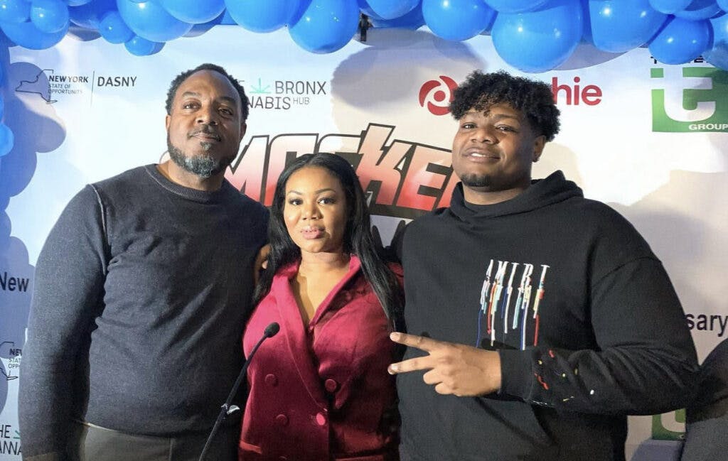 Smacked Village owner Roland Conner, wife Patricia, and son Darius are New York’s first family of legal cannabis. (Bronx Cannabis Hub)